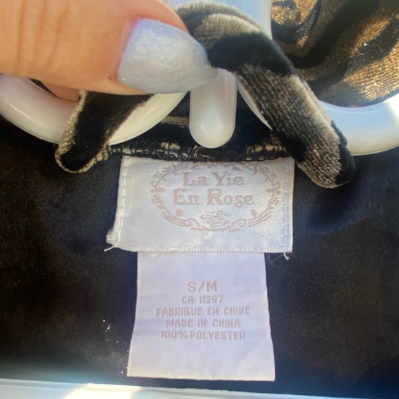 Leopard Print Velvet Robe S/M - Picture 5 of 8